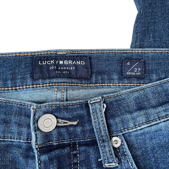 Lucky Brand Mid Rise Skinny Ava Jeans Women's Size 4/27 Tapered Stretch Denim - Picture 3 of 5